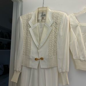 3 Pc set - winter white. Top, jacket and pants.